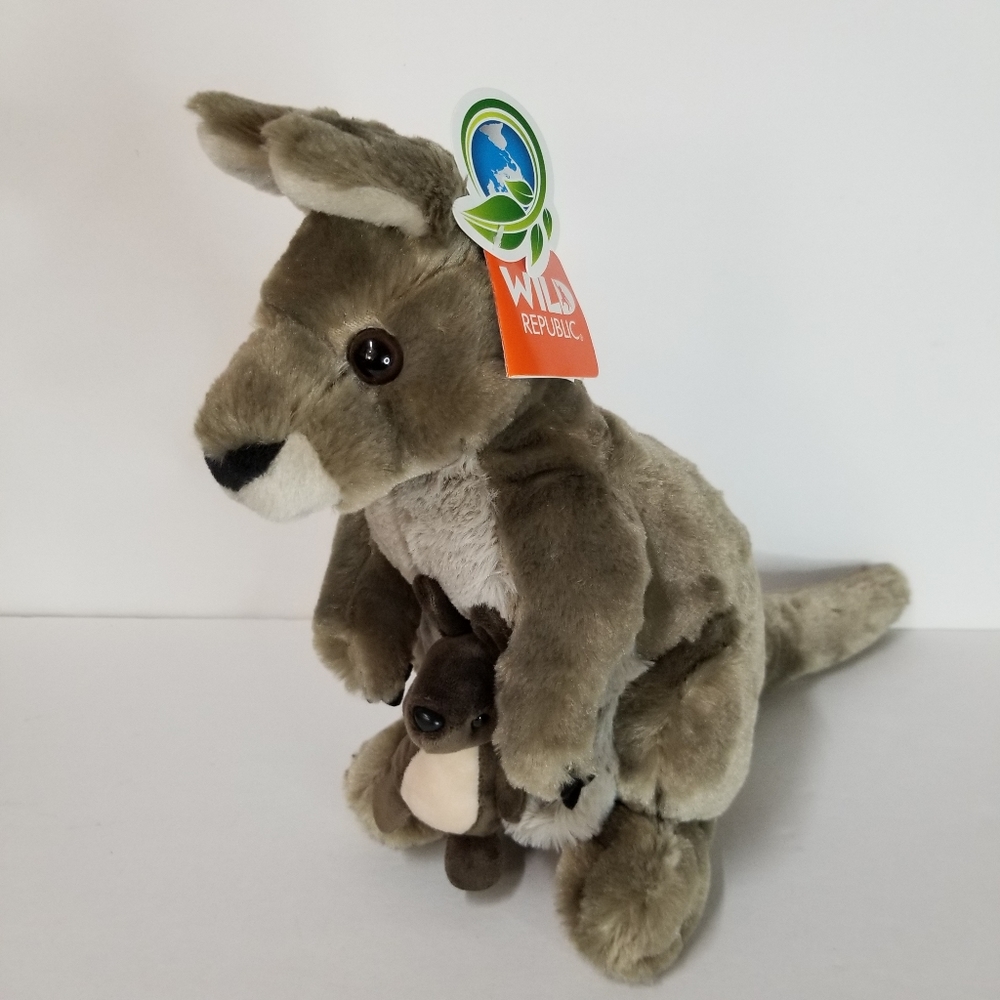 Wild Republic Cuddlekins‎ 10" Kangaroo and Baby With Tags